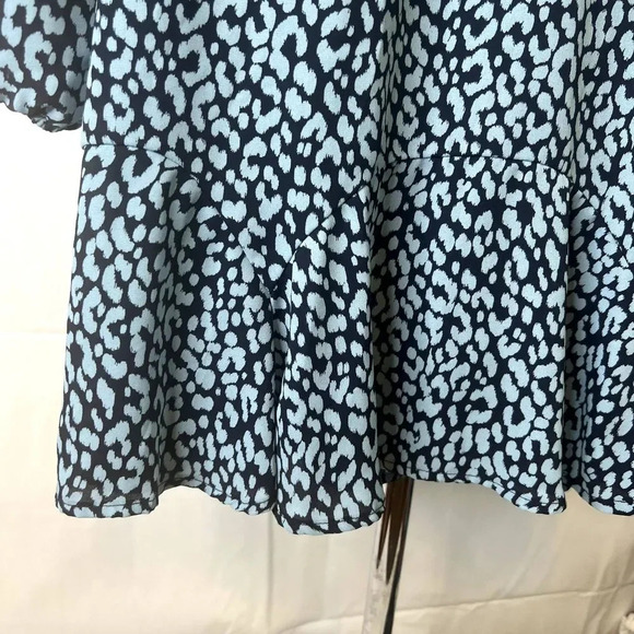 Mi Ami Blue Animal Print Fit & Flare Dress Size XS - Picture 4 of 13